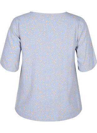 Zizzi Wiskozowa bluzka z dekoltem w szpic i nadrukiem, Small Dot AOP, Packshot image number 1
