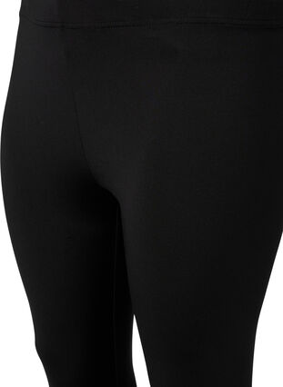 Zizzi 2-pack leggings with 3/4 length, Black, Packshot image number 2