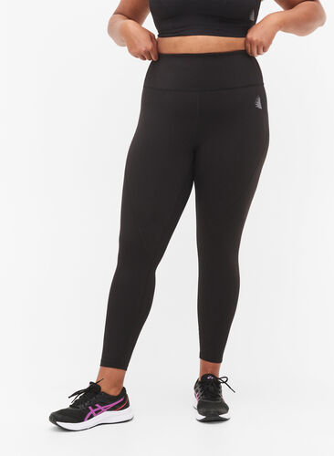 Zizzi CORE, V-SHAPE DEFINE TIGHTS - Krótkie legginsy treningowe, Black, Model image number 0