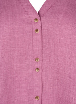 Zizzi Bluzka koszulowa z dekoltem w szpic i krótkimi rekawami, Bordeaux, Packshot image number 2