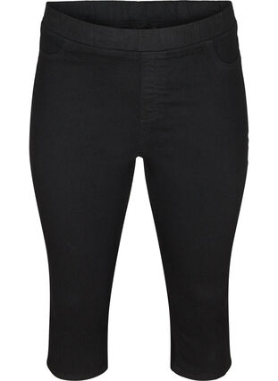 Zizzi Cotton blend capris, Black, Packshot image number 0