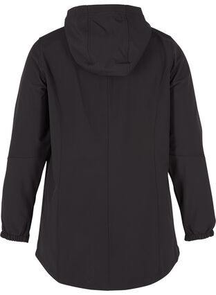 Zizzi Krótka kurtka softshell z kapturem, Black, Packshot image number 1