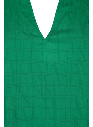 Zizzi Textured tunic with 3/4 sleeves, Jolly Green, Packshot image number 2