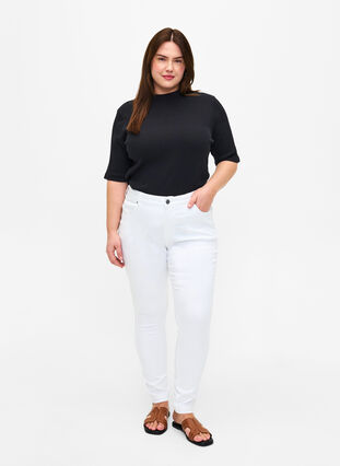 Zizzi Jeansy Viona z regularnym stanem, White, Model image number 0