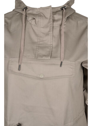 Zizzi Kurtka anorak z kapturem i kieszenia, Moon Rock, Packshot image number 2