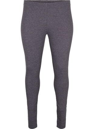 Zizzi Szare melanzowe legginsy, Dark Grey Melange, Packshot image number 0