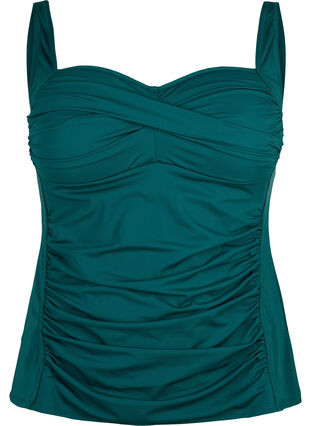 Zizzi Drapowane tankini, Deep Teal, Packshot image number 0