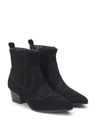 Zizzi Szerokie - Zamszowe buty za kostke, Black, Packshot image number 1