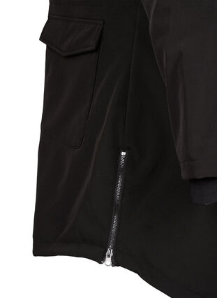 Zizzi Hydrofobowa kurtka softshell z pikowana podszewka, Black, Packshot image number 4