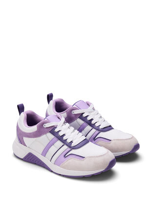 Zizzi Trampki o szerokim kroju, White Purple, Packshot image number 1