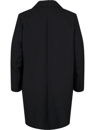 Zizzi Classic coat with button fastening, Black, Packshot image number 1