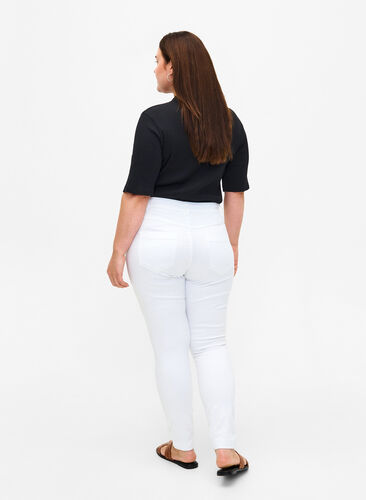 Zizzi Jeansy Viona z regularnym stanem, White, Model image number 1