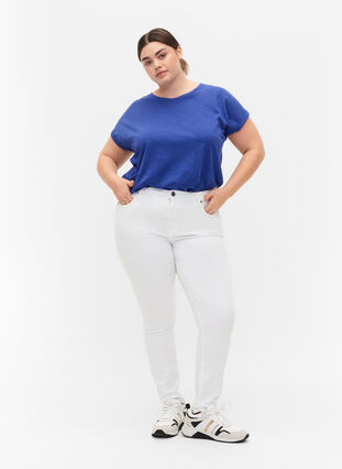 Zizzi Koszulka z krótkimi rekawami wykonana z mieszanki bawelny, Royal Blue, Model image number 2