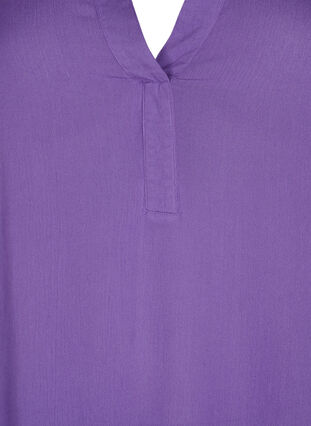 Zizzi Viscose tunic with v-neckline, Deep Lavender, Packshot image number 2