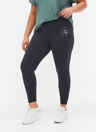 Zizzi Gladkie legginsy treningowe, Night Sky, Model image number 2