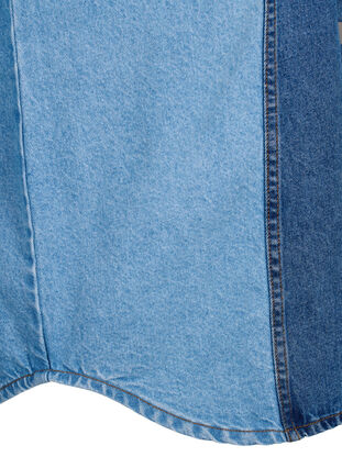 Zizzi Kolorowa kurtka jeansowa, Light Blue Denim, Packshot image number 3
