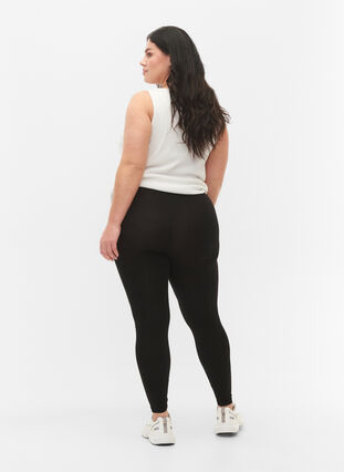 Zizzi Legginsy z wiskozy w stylu basic, Black, Model image number 1