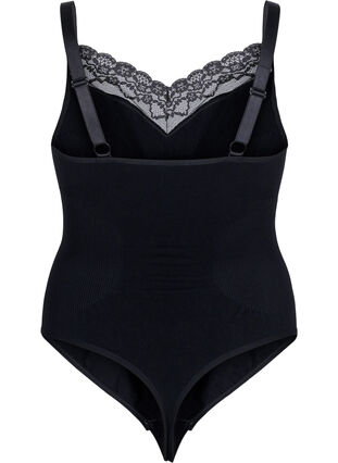 Zizzi  Koronkowe body modelujace, Black, Packshot image number 1