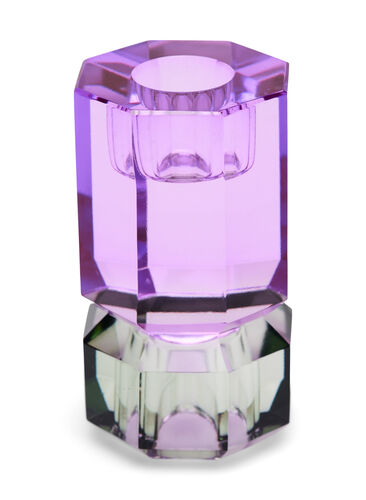 Zizzi Crystal candle holder, Olive/Violet, Packshot image number 0