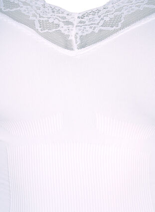 Zizzi  Koronkowe body modelujace, Bright White, Packshot image number 2