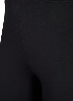 Zizzi Flash – 2-pack bawelniane legginsy, Black / Black, Packshot image number 2