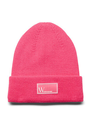 Zizzi Knit beanie, Fandango Pink, Packshot image number 0