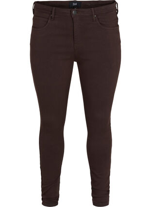 Zizzi Super slim Amy jeans with high waist, Molé, Packshot image number 0