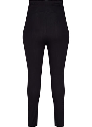 Zizzi Wiskozowe legginsy ciazowe z guzikami, Black, Packshot image number 1