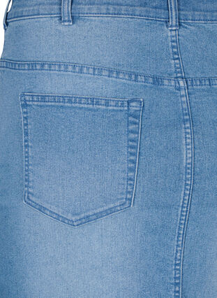 Zizzi Flash - Obcisla dzinsowa spódnica, Light Blue Denim, Packshot image number 3