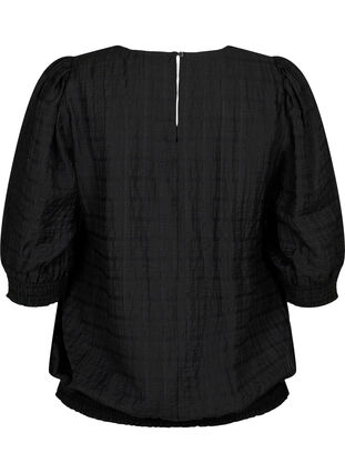 Zizzi Marszczona bluzka z lyocellu (TENCEL™), Black, Packshot image number 1