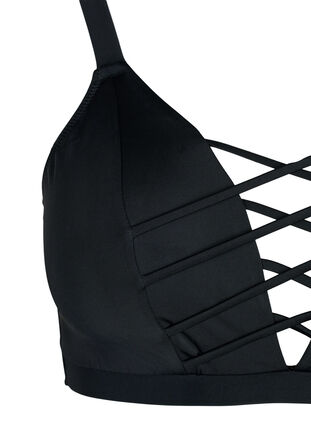 Zizzi Góra od bikini z paskami, Black, Packshot image number 2