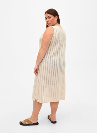 Lekka tkana sukienka plazowa z rozcieciami, Brazilian Sand, Model image number 1