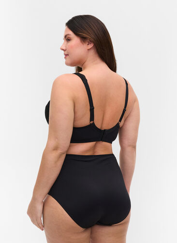 Zizzi Panty with high waist and mesh, Black, Model image number 1