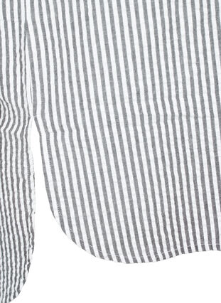 Zizzi Koszula w paski z kieszeniami na piersi, White/Black Stripe, Packshot image number 3