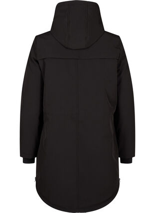 Zizzi Hydrofobowa kurtka softshell z pikowana podszewka, Black, Packshot image number 1