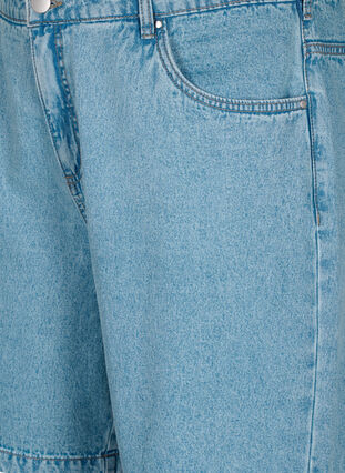 Zizzi Szorty jeansowe z wysokim stanem, Light Blue Denim, Packshot image number 2