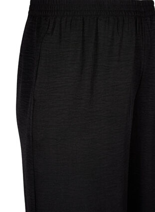 Zizzi Luzne spodnie z gumka w pasie i kieszeniami, Black, Packshot image number 2