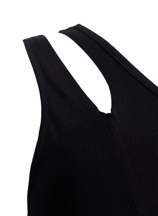 Zizzi Sleeveless workout top in viscose, Black, Packshot image number 2