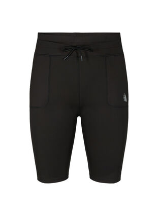 Zizzi Obcisle szorty sportowe z kieszeniami, Black, Packshot image number 0