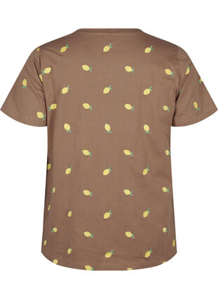 Zizzi T-shirt z bawelny organicznej w cytryny, Coca M. Lemon Emb., Packshot image number 1