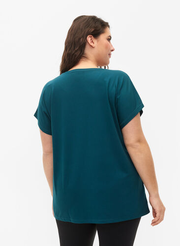 Zizzi Koszulka treningowa z krótkim rekawem, Deep Teal, Model image number 1