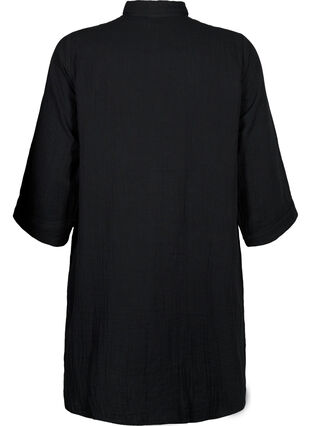 Zizzi Dluga koszula z muslinu bawelnianego, Black, Packshot image number 1