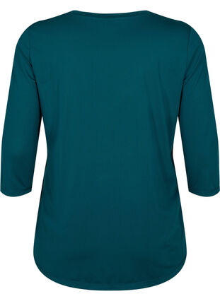 Zizzi Koszulka do cwiczen z rekawami 3/4, Deep Teal, Packshot image number 1