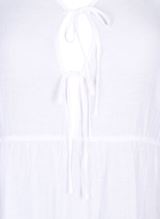 Zizzi Wiskozowa tunika o trapezowym kroju i z ozdobnym sznurowaniem, Bright White, Packshot image number 2