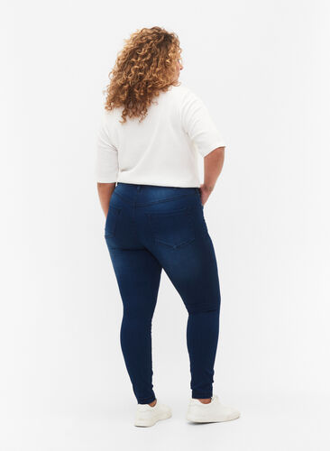 Zizzi Super waskie jeansy Amy z wysokim stanem, Blue Denim, Model image number 1