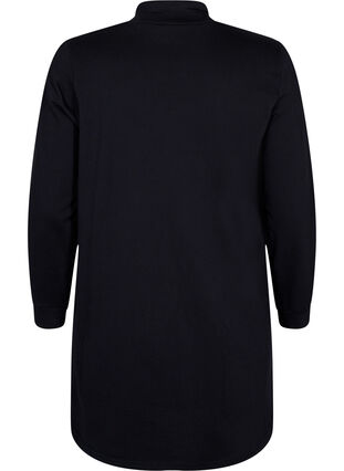 Zizzi Long-sleeved tunic with drawstrings, Black, Packshot image number 1