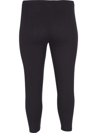 3/4-length wiskozowe legginsy w stylu basic, Black, Packshot image number 1