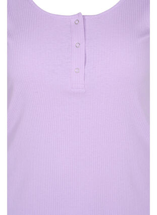 Zizzi Top with a round neck in ribbed fabric, Lavendula, Packshot image number 2