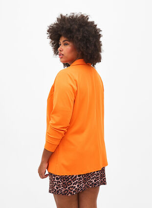 Zizzi Blezer z kieszeniami, Vibrant Orange, Model image number 1