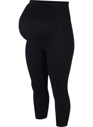 Zizzi Bezszwowe legginsy ciazowe, Black, Packshot image number 0